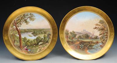 Lot 13 - A PAIR OF LATE 19TH CENTURY COALPORT CABINET PLATES