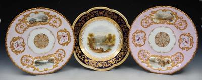 Lot 14 - A PAIR OF 19TH CENTURY COPELAND AND GARRETT CABINET PLATES