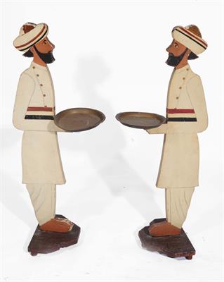 Lot 77 - A PAIR OF PAINTED DUMMY BOARDS