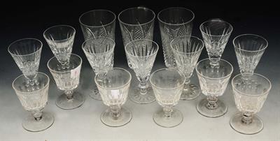 Lot 86 - AN ASSORTMENT OF OLD CUT GLASS DRINKING GLASSES