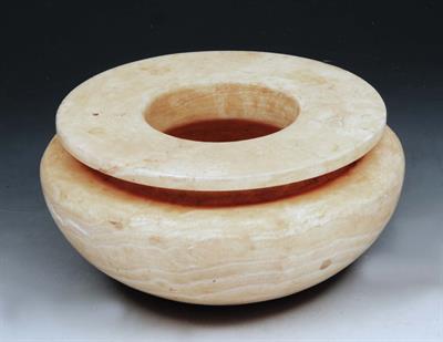 Lot 131 - AN ANTIQUE AFGHAN ALABASTER BOWL