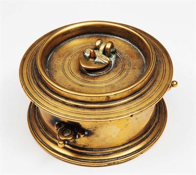 Lot 186 - A 19TH CENTURY MUGHAL BRASS INKWELL