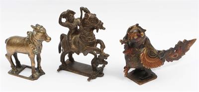 Lot 188 - AN INDIAN BRASS MODEL OF A HAMSA BIRD