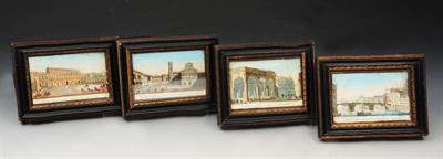 Lot 210 - A SET OF FOUR 19TH CENTURY ENGRAVINGS of Italian views signed Antonio Verico