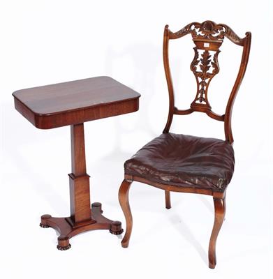 Lot 232 - A 19TH CENTURY MAHOGANY PEDESTAL TABLE
