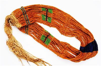 Lot 258 - A NAGA INDIAN BEADWORK NECKLACE