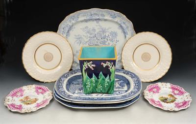 Lot 265 - FOUR 19TH CENTURY BLUE AND WHITE TRANSFER PRINTED PLATTERS