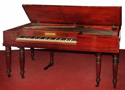 Lot 275 - AN EARLY 19TH CENTURY MAHOGANY SQUARE PIANO FORTE by John Broadwood & Son