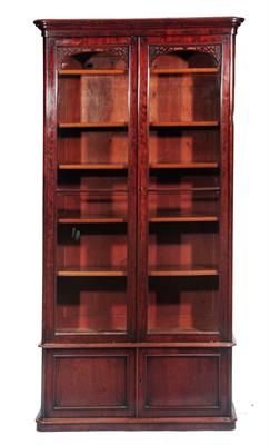 Lot 321 - TWO NEAR MATCHING VICTORIAN MAHOGANY BOOKCASES