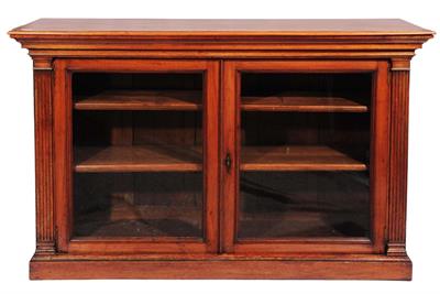 Lot 322 - A VICTORIAN WALNUT LIBRARY DWARF BOOKCASE