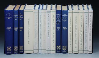 Lot 386 - English Place Name Society. A Collection of fifty five county volumes of the survey of English place