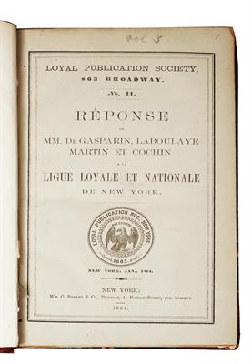Lot 389 - LOYAL PUBLICATION SOCIETY...NINE TRACTS published Wm.C. Bryant