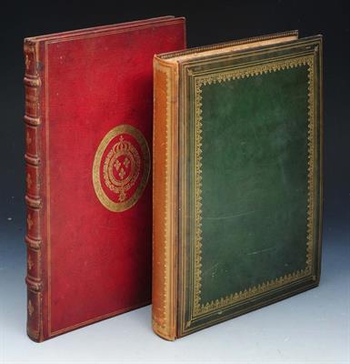 Lot 444 - TWO FINELY BOUND ANTIQUE ALBUMS of fine art illustrations