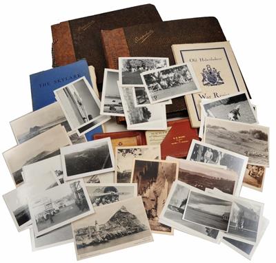 Lot 593 - R.A.F. WWII INTEREST. Two photograph albums. compiled by F/Offr Geoffrey B. Blunn R.A.F.V.R. missing