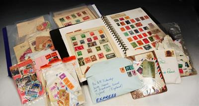 Lot 610 - ALL WORLD ACCUMULATION OF STAMPS in two binders and loose in packets