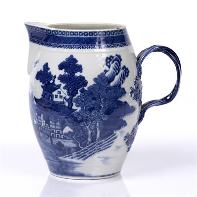 Lot 2 - A Chinese blue and white porcelain export large jug