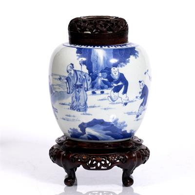 Lot 24 - A Chinese blue and white ginger jar