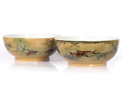 Lot 76 - A pair of Chinese fish bowls