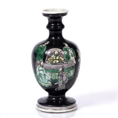 Lot 79 - A Chinese miniature baluster vase