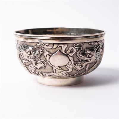 Lot 234 - A Chinese white metal bowl