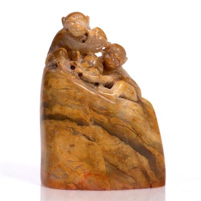 Lot 247 - A Chinese soap stone carved seal