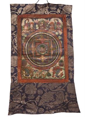 Lot 253 - A Tibetan Mandala Thangka