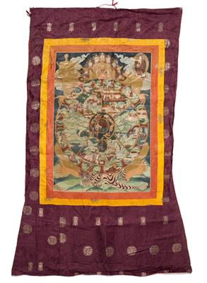 Lot 256 - A Tibetan Mandala Thangka