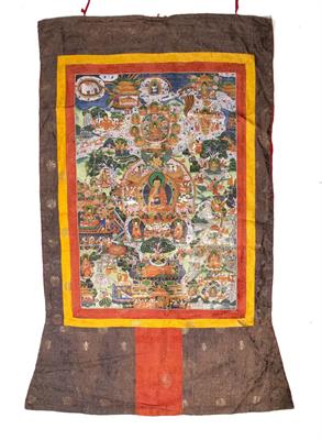 Lot 260 - A Tibetan Thangka and a Tibetan Mandala Thangka