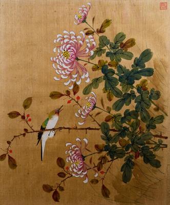 Lot 300 - A Chinese silk study