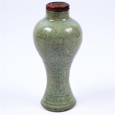 Lot 301 - A Chinese celadon vase