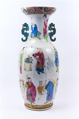 Lot 305 - A Chinese Canton famille rose vase