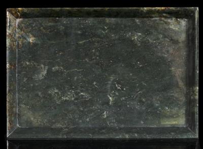 Lot 341 - A Chinese spinach jade rectangular tray