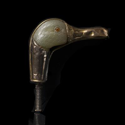 Lot 343 - A Chinese jade handle