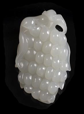 Lot 348 - A Chinese white jade pendant