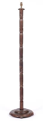 Lot 404 - A Chinese hardwood standard lamp