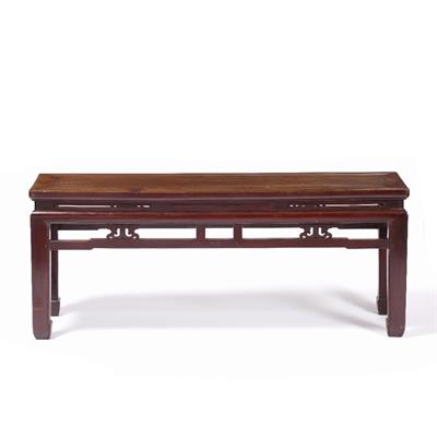 Lot 405 - A Chinese elm rectangular low table