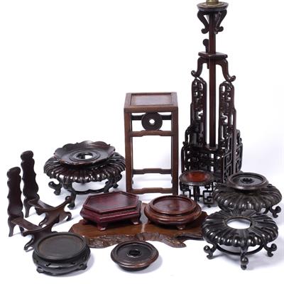 Lot 426 - A collection of Chinese hardwood stands