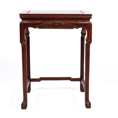 Lot 442 - A Chinese hardwood urn table