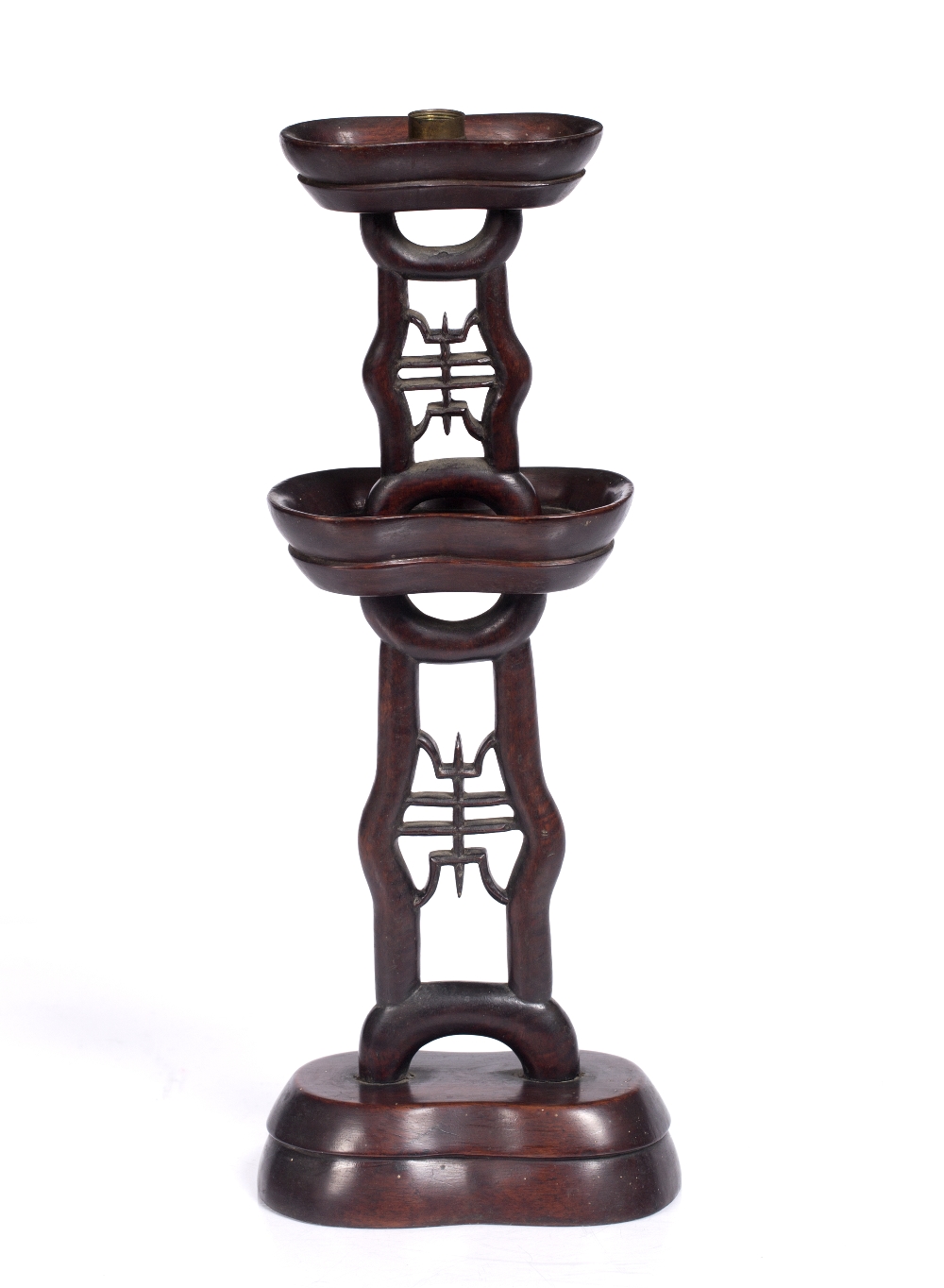 Lot 445 - A Chinese hardwood wig stand