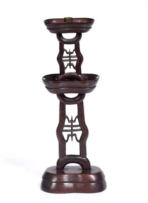 Lot 445 - A Chinese hardwood wig stand