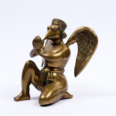 Lot 602 - An Indo Persian bronze figure