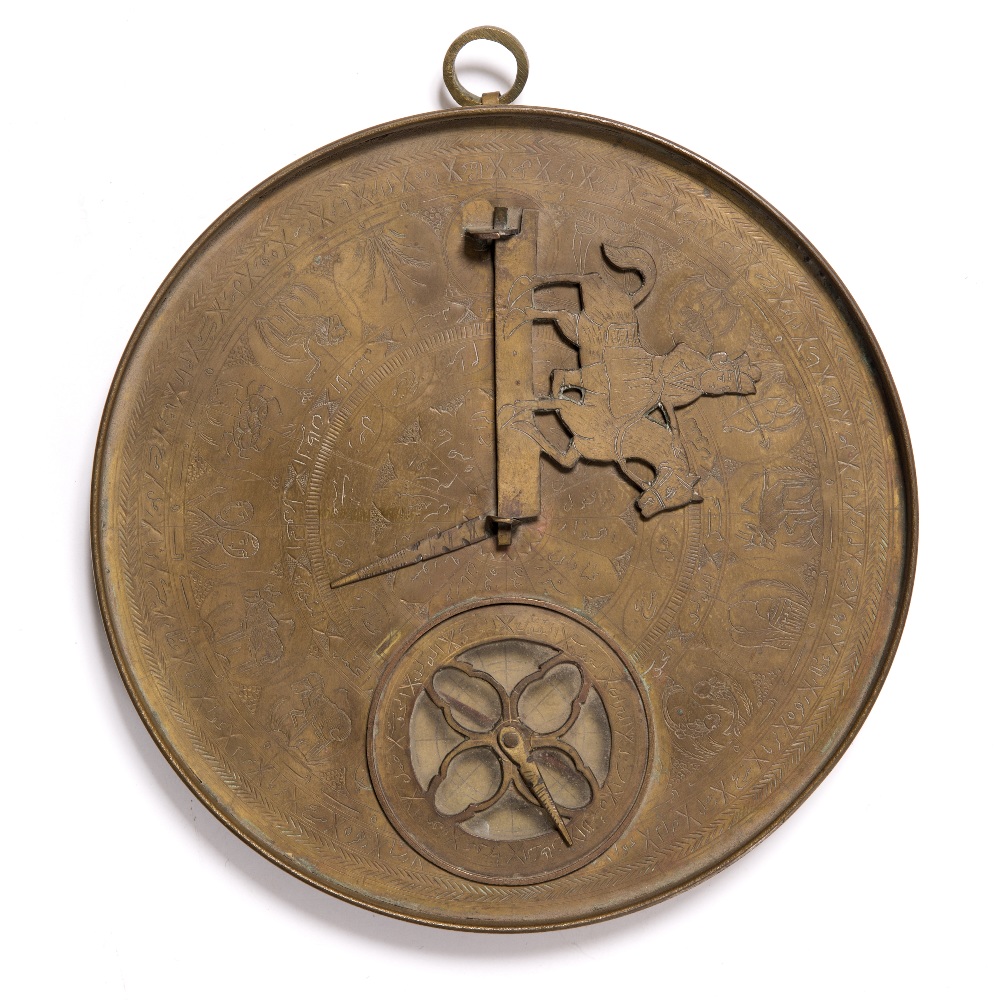 Lot 619 - A brass Bedouin Persian astrolabe