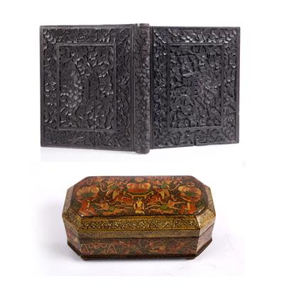 Lot 636 - An Indian papier-mâché  box