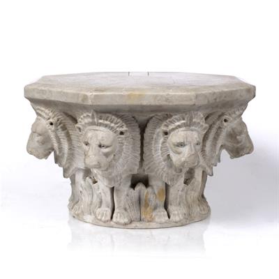 Lot 660 - An Indian carved marble column capital