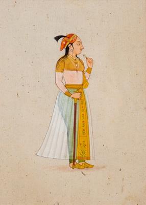 Lot 676 - An Indian gouache miniature