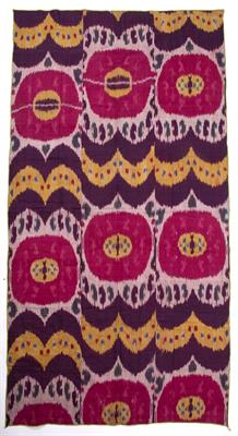 Lot 754 - An Uzbekistan Ikat fabric panel
