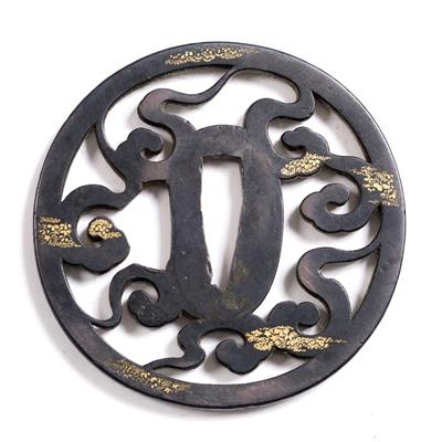 Lot 775 - A Japanese bronze tsuba