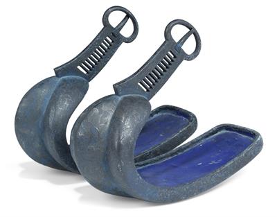 Lot 865 - A pair of Japanese Iron Abumi (stirrups)