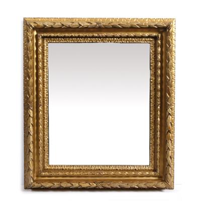 Lot 12 - A Victorian gilt wood wall mirror
