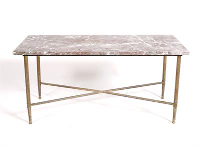 Lot 14 - A marble top coffee table